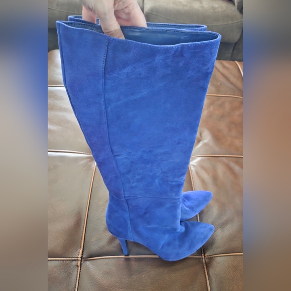 Jessica Simpson Blue Suede Knee-High Women's Boots 9 - Picture 1 of 11